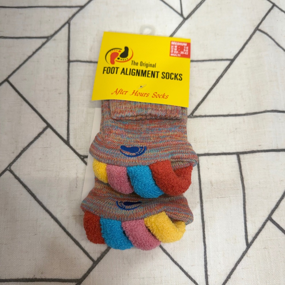 Happy Feet After Hours Socks Foot Alignment Socks Medium Toe Separator Therapy